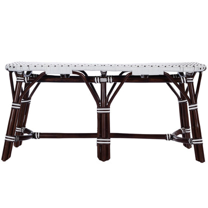 Butler Specialty Company - Marcella Rattan 42.5"W Bench, Dark Brown - 5483295_CLOSEOUT