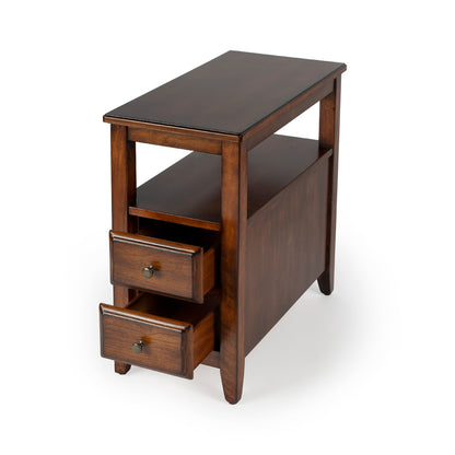 Butler Specialty Company - Marcus 12 in. W Rectangular Wood 2 Drawer Side Table with Storage, Medium Brown - 6191011