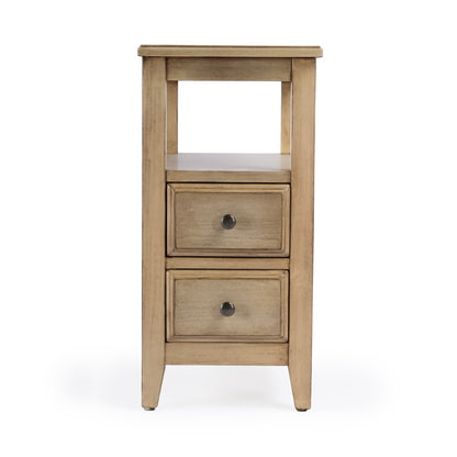 Butler Specialty Company - Marcus 12 in. W Rectangular Wood 2 Drawer Side Table with Storage, Tan/Beige - 6191424