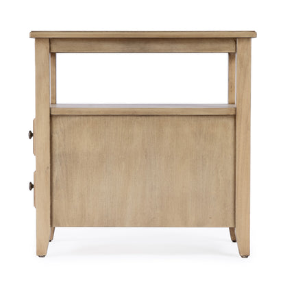 Butler Specialty Company - Marcus 12 in. W Rectangular Wood 2 Drawer Side Table with Storage, Tan/Beige - 6191424