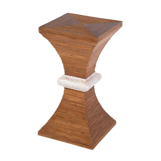 Butler Specialty Company - Marikit 13 in. W Square Wood and Arorog Inlay Side Table, Brown - 5912070 View 1