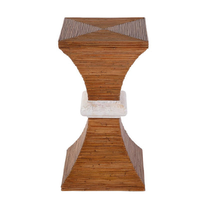 Butler Specialty Company - Marikit 13 in. W Square Wood and Arorog Inlay Side Table, Brown - 5912070 View 2