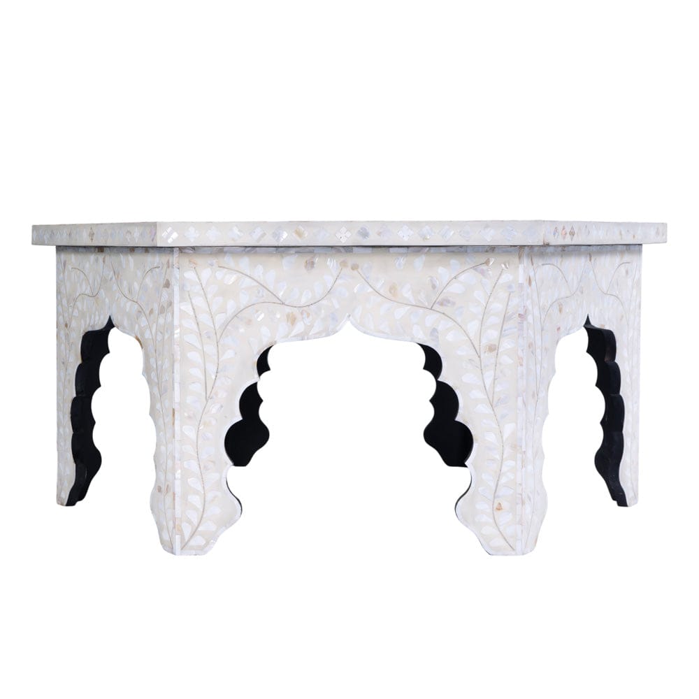 Butler Specialty Company - Marjorie 40.5 in. W Hexagon Mother of Pearl Coffee Table, White - 5963325 view 3