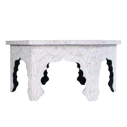 Butler Specialty Company - Marjorie 40.5 in. W Hexagon Mother of Pearl Coffee Table, White - 5963325 view 3