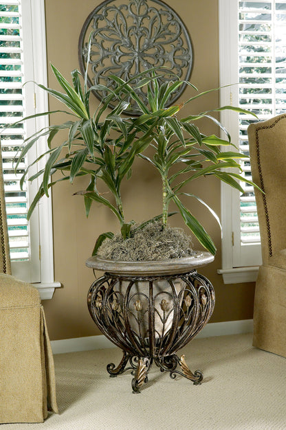 Butler Specialty Company - Matthias 20 in. H Round Metal & Stone Planter, Multi-Color - 919070
