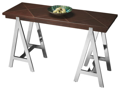 Butler Specialty Company - Maxim 48 in. W Rectangular Leather & Metal Console Table, Multi-Color - 2260220_CLOSEOUT