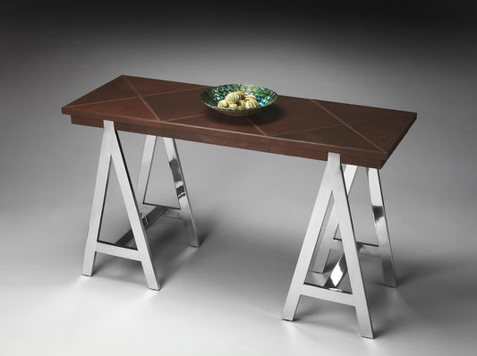 Butler Specialty Company - Maxim 48 in. W Rectangular Leather & Metal Console Table, Multi-Color - 2260220_CLOSEOUT