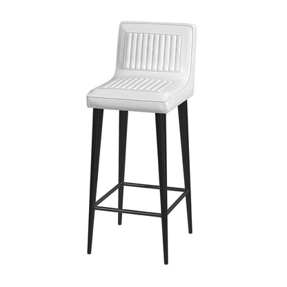Butler Specialty Company - Maxwell 32 in. Seat Height Leather and Iron Bar Height Stool w Back, White - 4347411 View 1