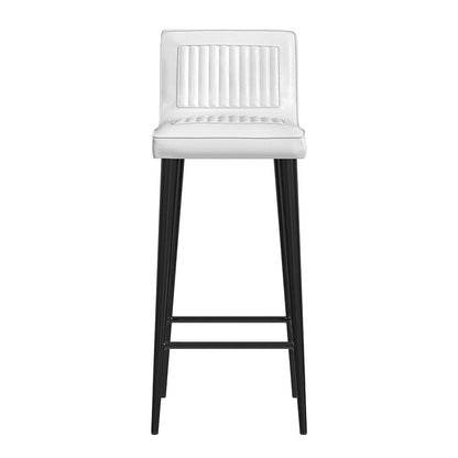 Butler Specialty Company - Maxwell 32 in. Seat Height Leather and Iron Bar Height Stool w Back, White - 4347411 View 2