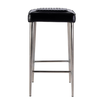 Butler Specialty Company - Maxwell 32 in. Seat Height Leather and Metal Square Seat Backless Bar Stool, Black - 4346034 View 2
