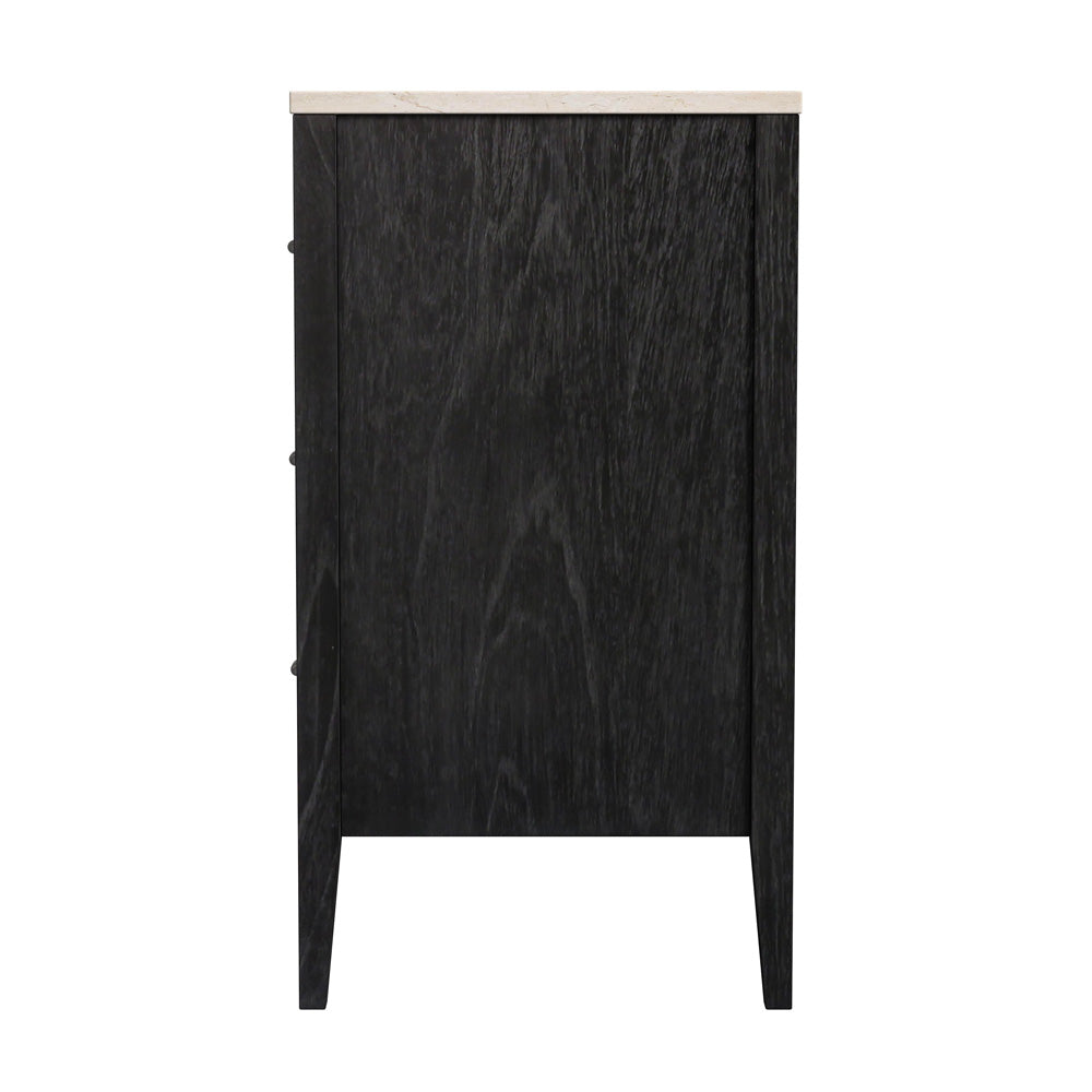 Butler Specialty Company - Mayfair 33 in. W Rectangular 3 Drawer Wood and Marble Chest, Black - 5750432