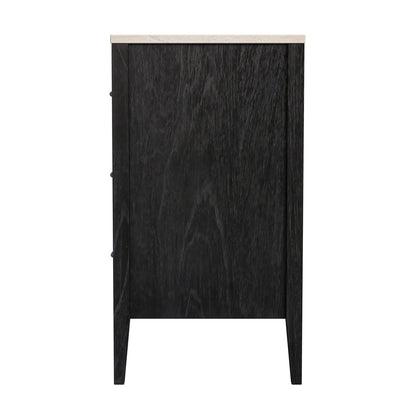 Butler Specialty Company - Mayfair 33 in. W Rectangular 3 Drawer Wood and Marble Chest, Black - 5750432