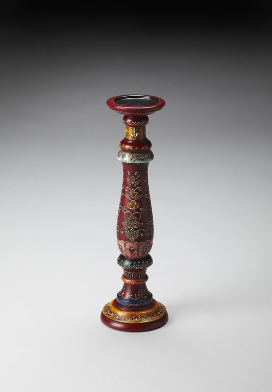 Butler Specialty Company - Hors D'oeuvres - Meadow 18 in. H x 5.5 in. W Hand Painted Wood Candle Holder, Assorted - 3464016