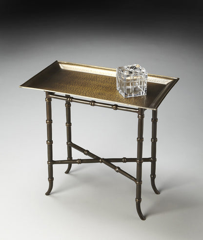 Butler Specialty Company - Meiling 23 in. W Rectangular Metal Tray Top Side Table, Bronze - 2399025