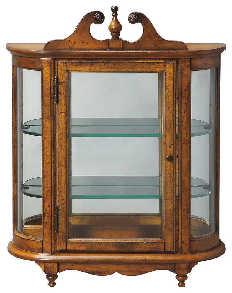 Butler Specialty Company - Heritage - Melinda 27.5 in. H x 21 in. W Rectangular Wood Wall Curio, Medium Brown - 1927001