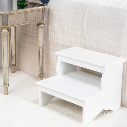 Butler Specialty Company - Melrose 15 in. H x 18 in. W 2 Step Wood Stool, White - 1922222
