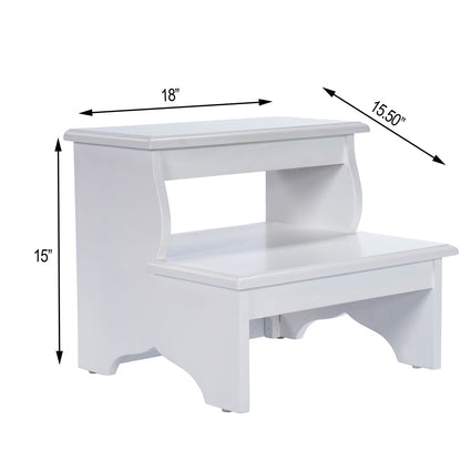 Butler Specialty Company - Melrose 15 in. H x 18 in. W 2 Step Wood Stool, White - 1922222