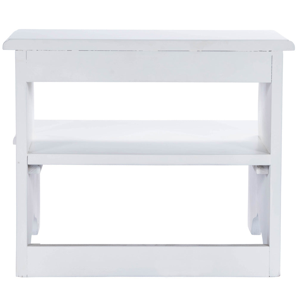 Butler Specialty Company - Melrose 15 in. H x 18 in. W 2 Step Wood Stool, White - 1922222