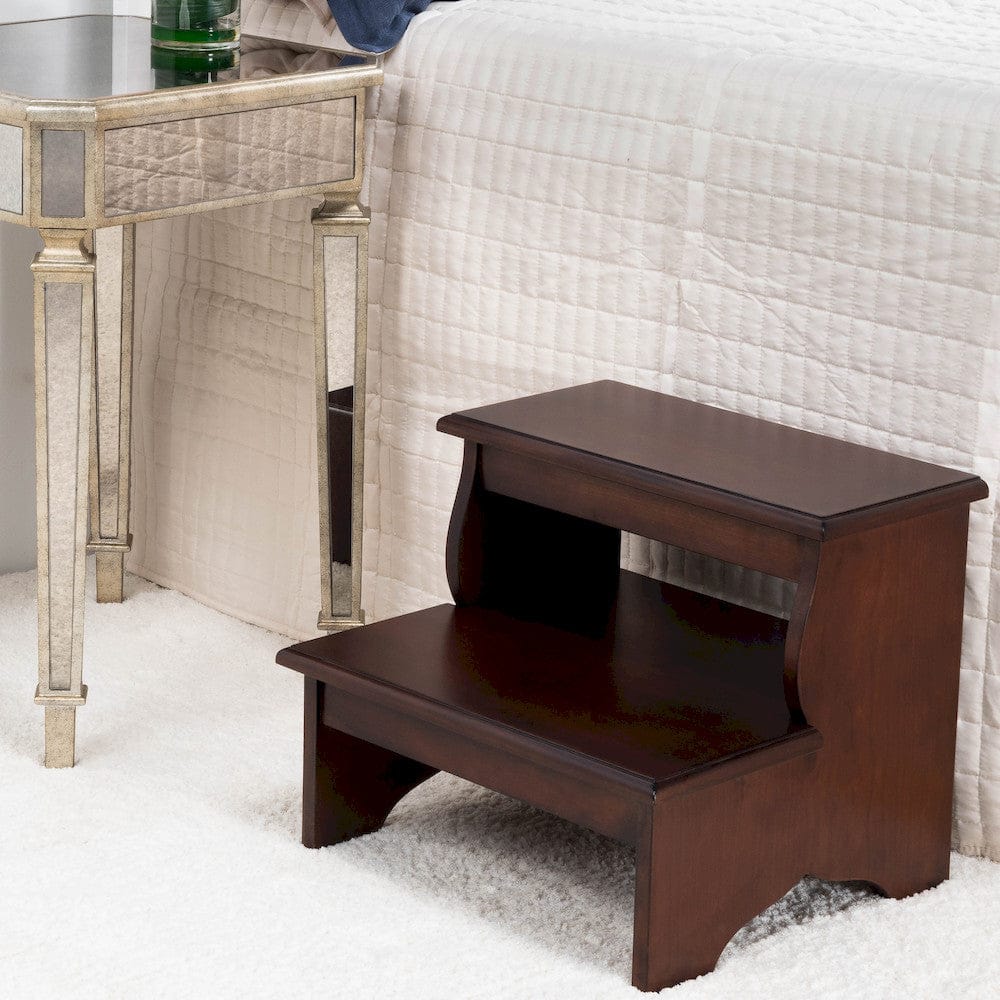 Butler Specialty Company - Melrose 15 in. H x 18 in. W 2 Step Wood Stool, Darker Brown - 1922245 view 6
