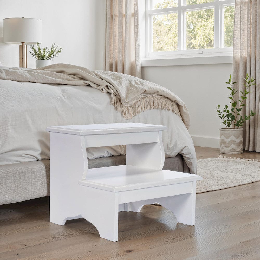 Butler Specialty Company - Melrose 15 in. H x 18 in. W 2 Step Wood Stool, White - 1922222 view 8