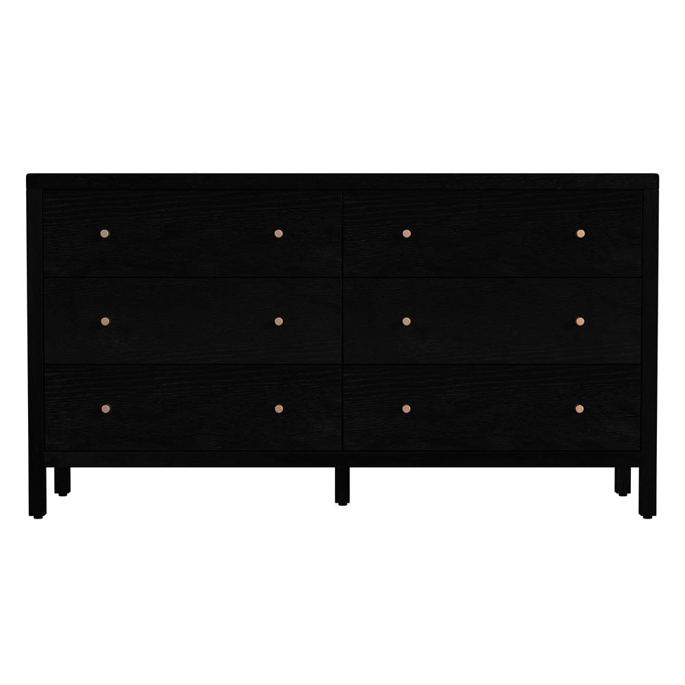 Butler Specialty Company - Mendel 60 in. W Rectangular Wood 6 Drawer Dresser, Black - 6266515 view 3