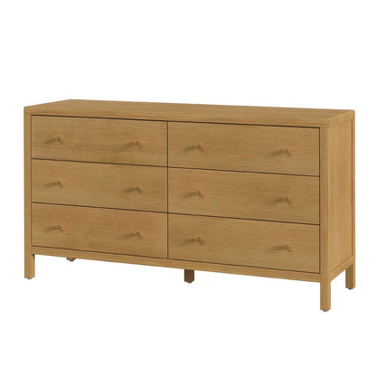 Butler Specialty Company - Mendel 60 in. W Rectangular Wood 6 Drawer Dresser, Light Brown - 6266492 view 1