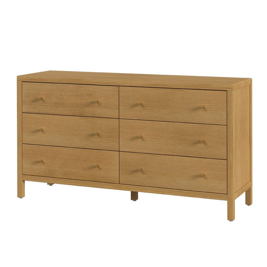 Butler Specialty Company - Mendel 60 in. W Rectangular Wood 6 Drawer Dresser, Light Brown - 6266492 view 1