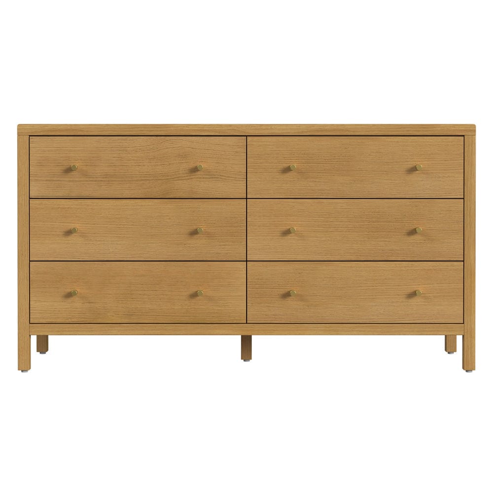 Butler Specialty Company - Mendel 60 in. W Rectangular Wood 6 Drawer Dresser, Light Brown - 6266492 view 3
