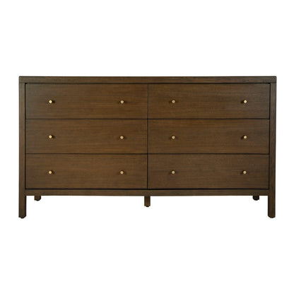 Butler Specialty Company - Mendel 60 in. W Rectangular Wood 6 Drawer Dresser, Walnut - 6266513 view 2
