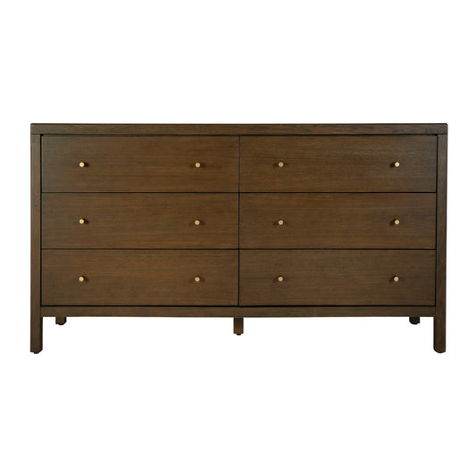 Butler Specialty Company - Mendel 60 in. W Rectangular Wood 6 Drawer Dresser, Walnut - 6266513 view 2