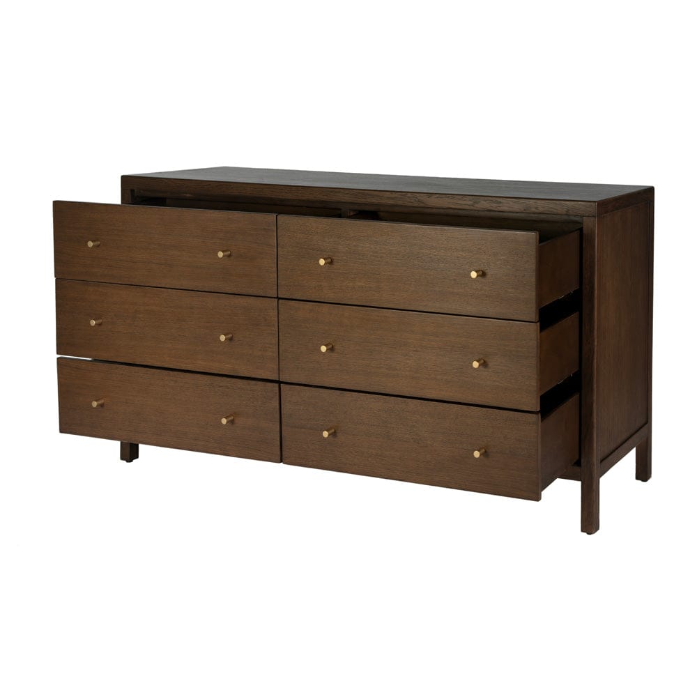 Butler Specialty Company - Mendel 60 in. W Rectangular Wood 6 Drawer Dresser, Walnut - 6266513 view 3