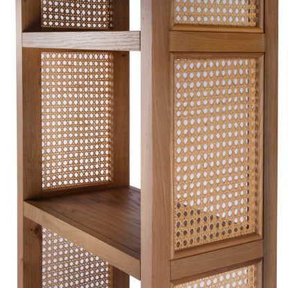 Butler Specialty Company - Mesa 24 in. W Rectangular Cane/Solid Wood 4 Tier Etagere Bookcase, Natural - 9752438