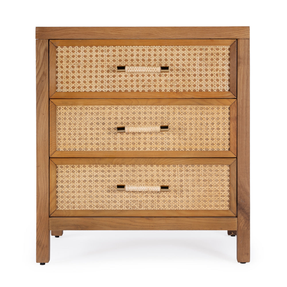 Butler Specialty Company - Mesa 25 in. W Rectangular Cane/Solid Wood 3 Drawer Chest, Natural - 9750438
