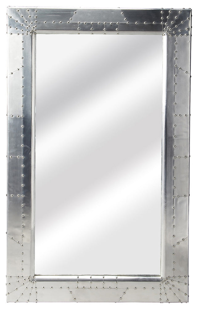 Butler Specialty Company - Midway Aviator - Midway 51 in. H x 30 in. W Rectangular Metal Aviator Themed Wall Mirror, Silver - 5118330