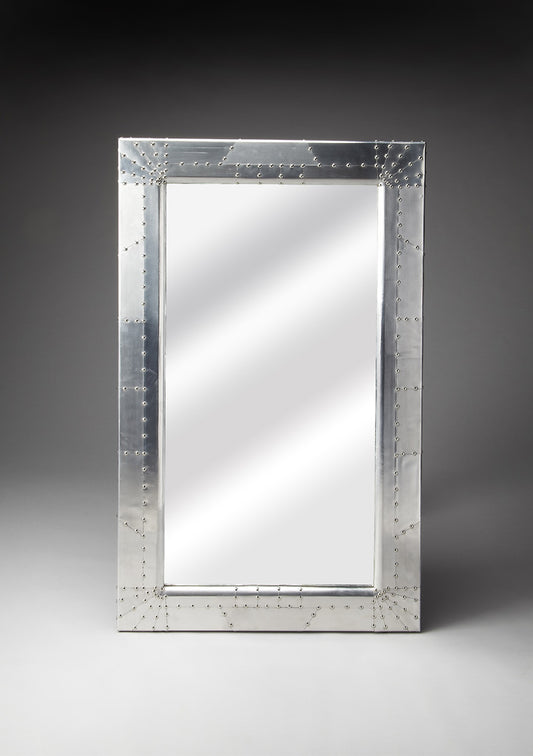 Butler Specialty Company - Midway Aviator - Midway 51 in. H x 30 in. W Rectangular Metal Aviator Themed Wall Mirror, Silver - 5118330