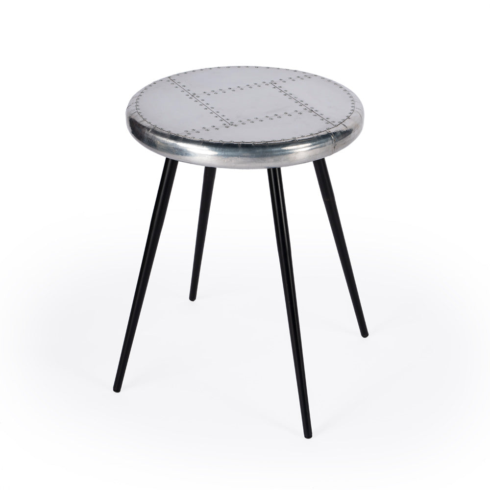 Butler Specialty Company - Midway Aviator - Midway Aviator Metal Side Table, Silver - 5639330