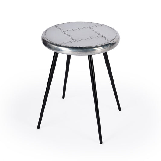 Butler Specialty Company - Midway Aviator - Midway Aviator Metal Side Table, Silver - 5639330