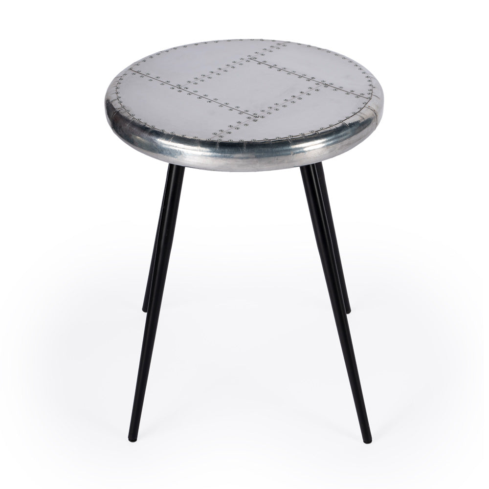 Butler Specialty Company - Midway Aviator - Midway Aviator Metal Side Table, Silver - 5639330