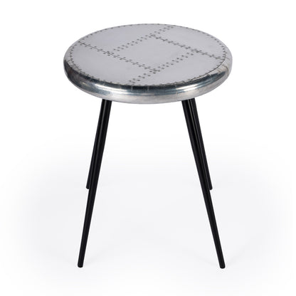 Butler Specialty Company - Midway Aviator - Midway Aviator Metal Side Table, Silver - 5639330