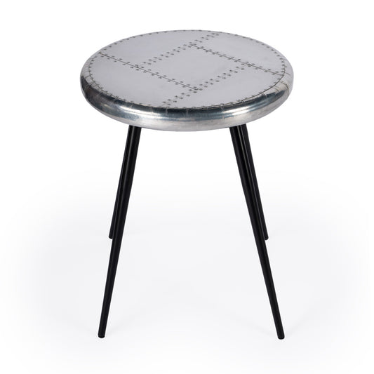 Butler Specialty Company - Midway Aviator - Midway Aviator Metal Side Table, Silver - 5639330