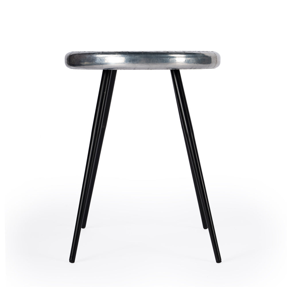 Butler Specialty Company - Midway Aviator - Midway Aviator Metal Side Table, Silver - 5639330