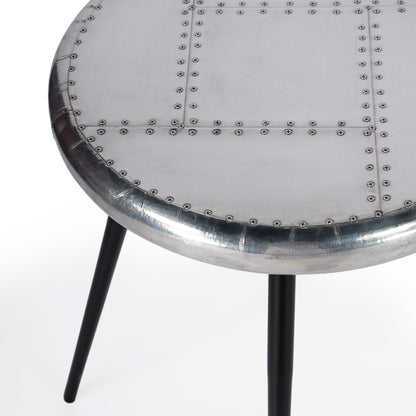 Butler Specialty Company - Midway Aviator - Midway Aviator Metal Side Table, Silver - 5639330