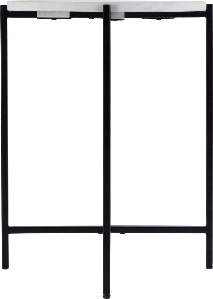 Butler Specialty Company Mirabell 19 in. W Round Marble and Iron Side Table  - Black,White - 5880389 view 2