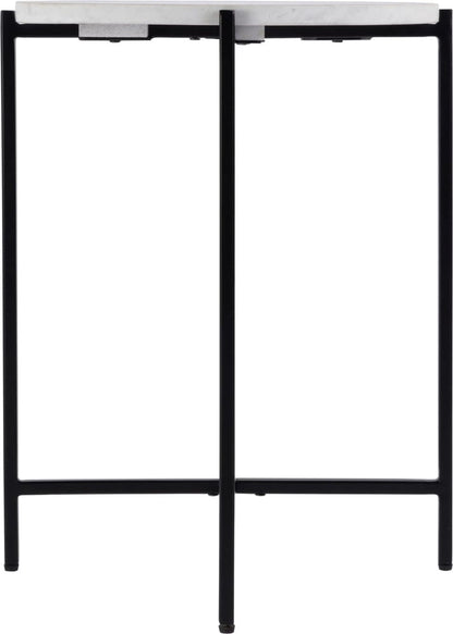 Butler Specialty Company Mirabell 19 in. W Round Marble and Iron Side Table  - Black,White - 5880389 view 2