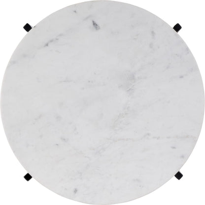 Butler Specialty Company Mirabell 19 in. W Round Marble and Iron Side Table  - Black,White - 5880389 view 3