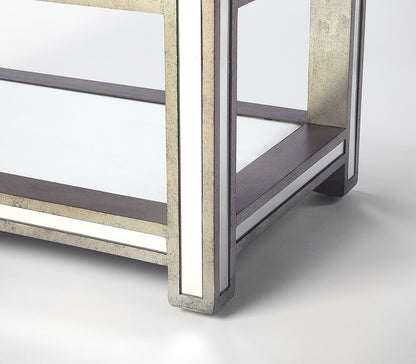 Butler Specialty Company - Miranda 30 in. W Rectangular Mirror & Wood 1 Drawer Console Table, Gold, Silver - 3509146