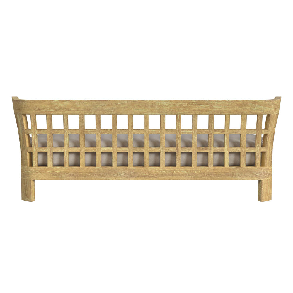 Butler Specialty Company - Monhegan Indoor/Outdoor 74 in. W Upholstered & Teak Sofa, Light Brown - 5654436_CLOSEOUT