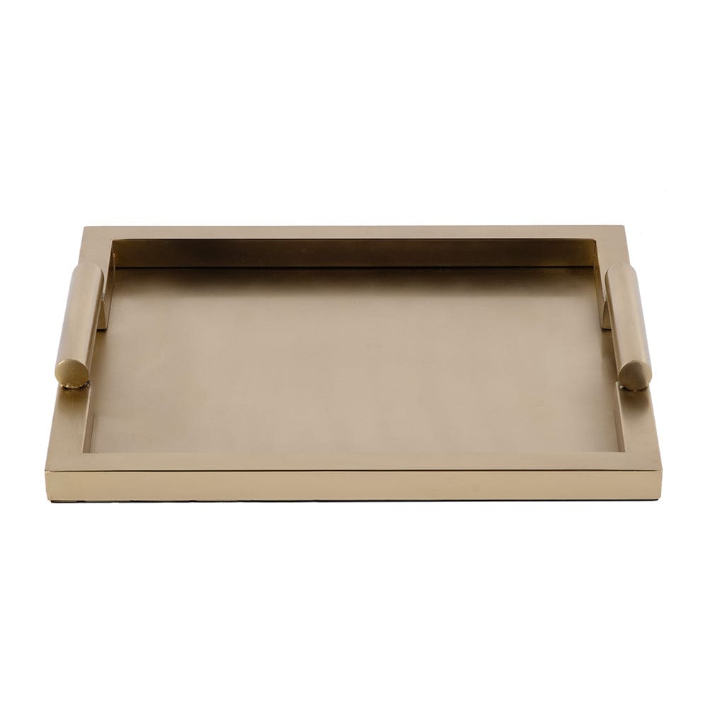 Butler Specialty Company - Morante 17.5 in. W Rectangular Stainless Steel Serving Tray w Handles, Gold - 3827402 View 3