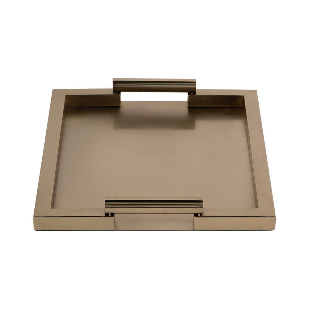 Butler Specialty Company - Morante 17.5 in. W Rectangular Stainless Steel Serving Tray w Handles, Gold - 3827402 View 4