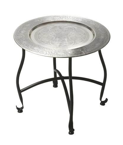 Butler Specialty Company - Moroccan 16 in. Round Metal Tray Table, Multi-Color - 2871025